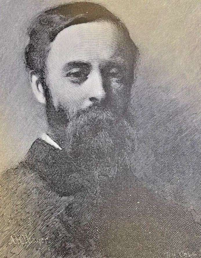 1913 Vintage Magazine Illustration Novelist George W. Cable
