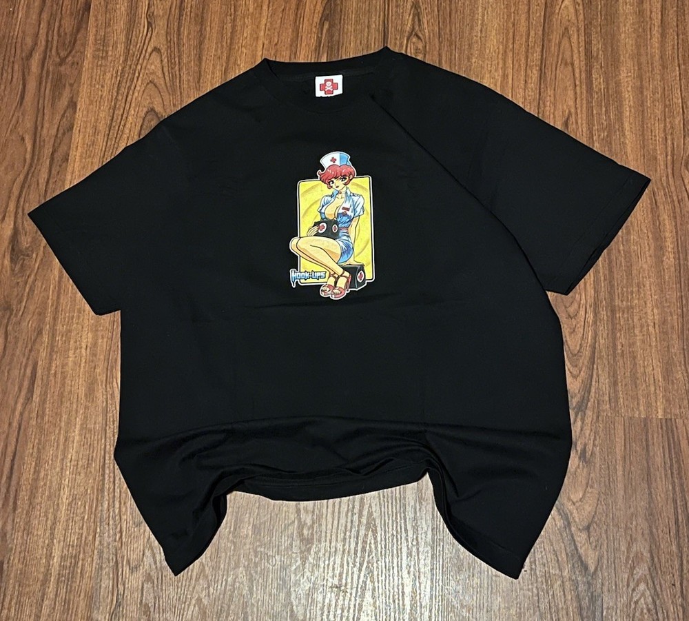 Hook UPS Vintage 90s Nurse Girl Skateboard T-Shirt Size XL