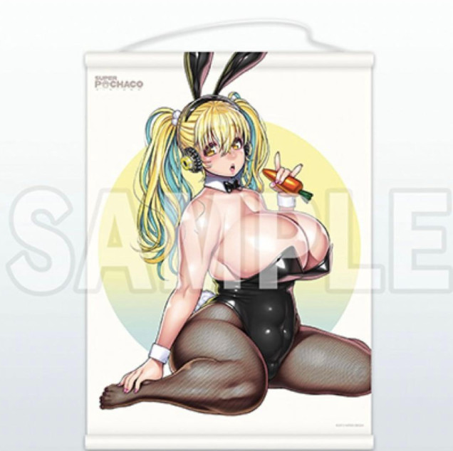 Nitroplus Super Pochaco B2 Tapestry Bunny girl Tsuji Santa japan anime