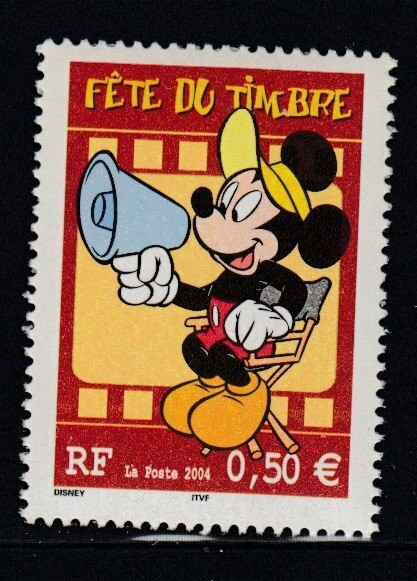 FRANCE Mickey Mouse Directs Movie MNH stamp