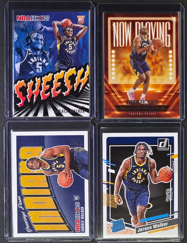 JARACE WALKER ⭐️ 4-Card RC Lot ⭐️ HOOPS/Donruss - Indiana Pacers