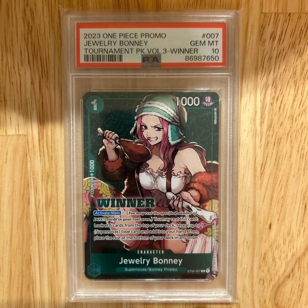 ONE PIECE PROMO Jewelry Bonney Trading Card 2023 PSA10 Limited Overseas