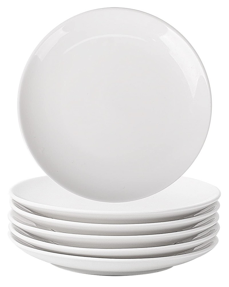 DELLING Dinner Plates Set of 6, 10 inch Ceramic Plates - Microwave, Oven, and...