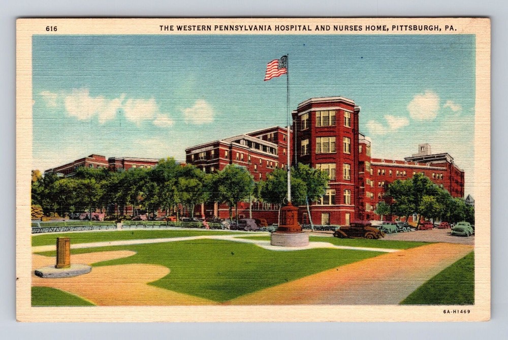 Pittsburgh PA-Pennsylvania, Western Pennsylvania Hospital, Vintage Postcard