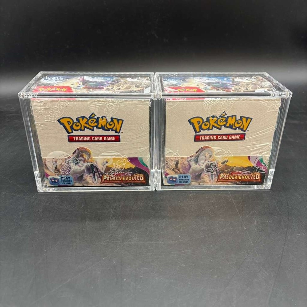 Lot (2) Pokemon TCG Paldea Evolved SV02 Booster Boxes SEALED/NEW w/ AcrylicProbstein is actively accepting consignments