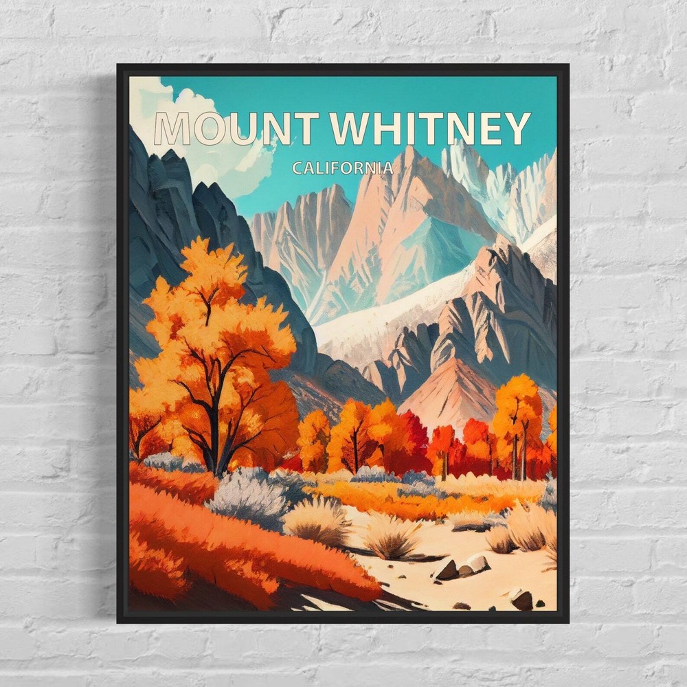 Mount Whitney California Art Print Mount Whitney Wall Art Painting Mount