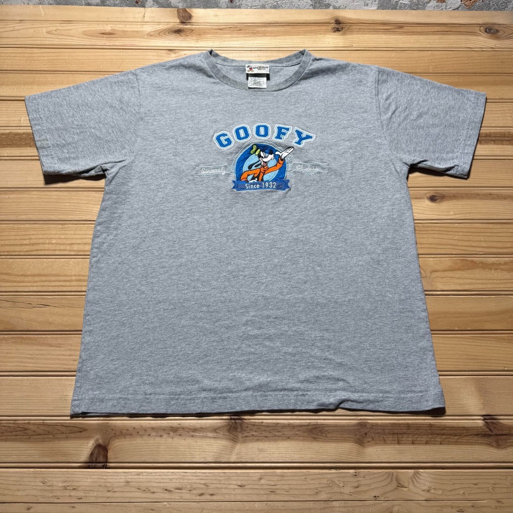 Vintage Y2K Walt Disney World Goofy Embroidered Cartoon Souvenir T-Shirt - Large