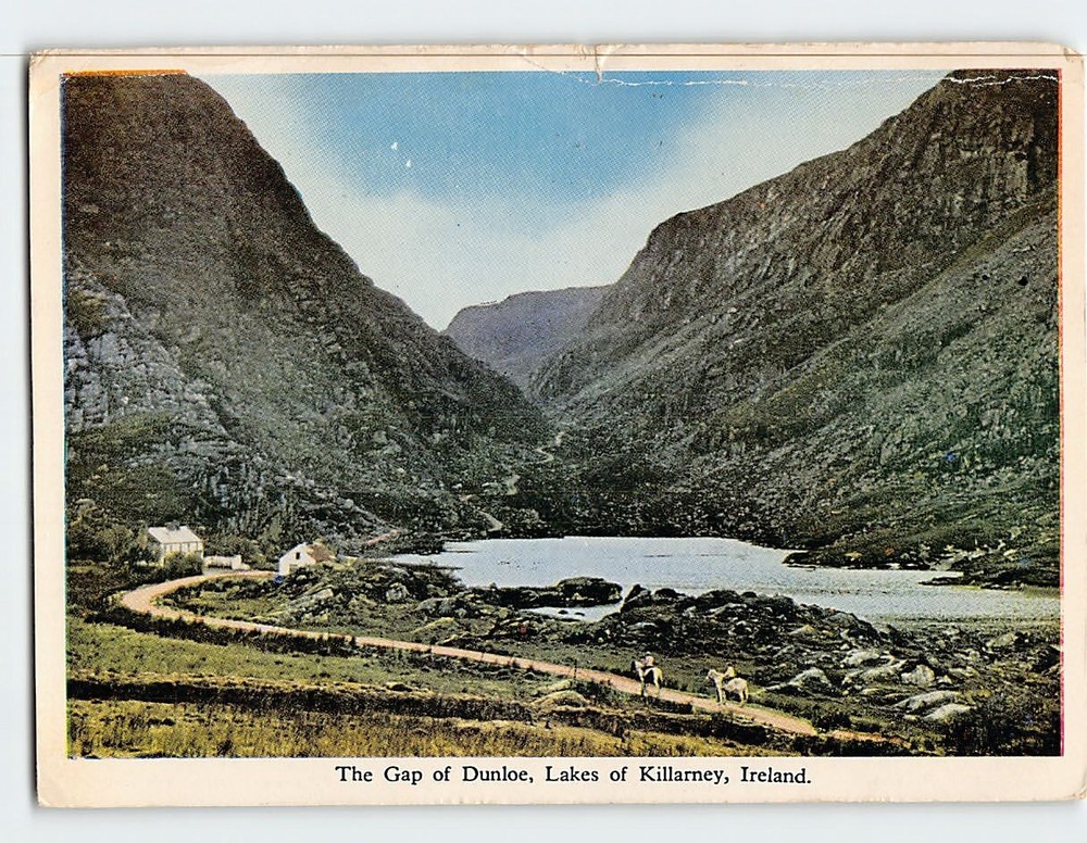 Postcard Gap of Dunloe Lakes of Killarney Ireland