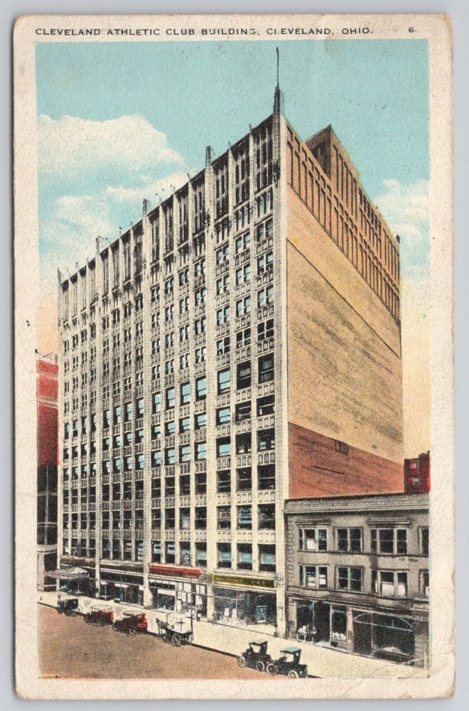 1910 Cleveland Athletic Club Building Cleveland Ohio Postcard Posted