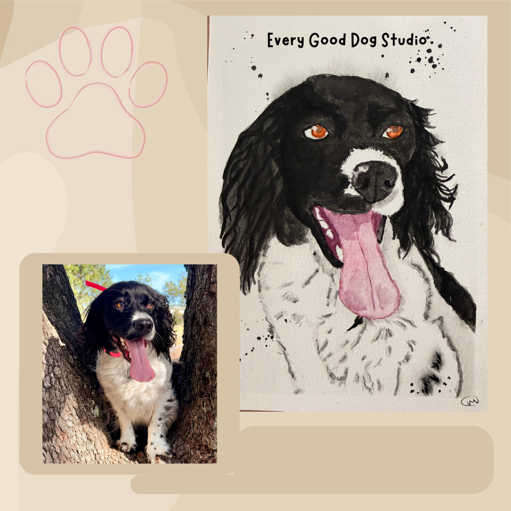 Custom Pet Portrait Watercolor | Hand-Painted from Your Photo | 8X10