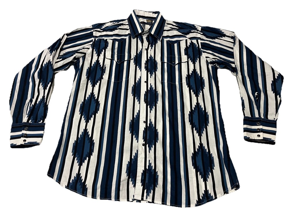 Panhandle Slim Aztec Southwest Shirt Men XL Pearl Snap Rockabilly Rodeo Western