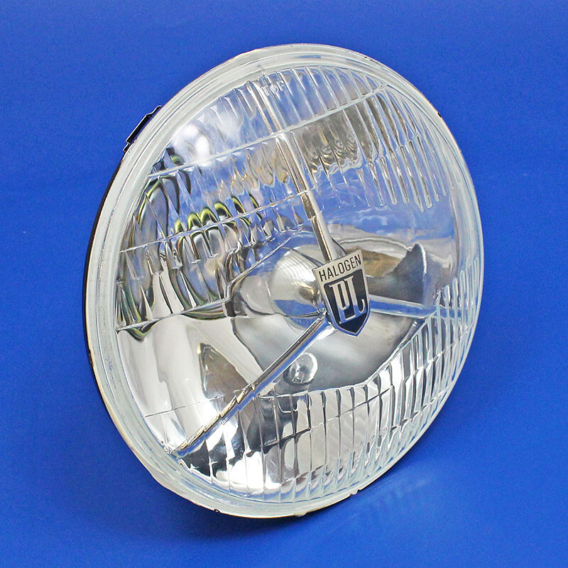 Vintage/Classic Car Pair PL700 Tripod headlamps - EURO/USA, 'Halogen PL' shield