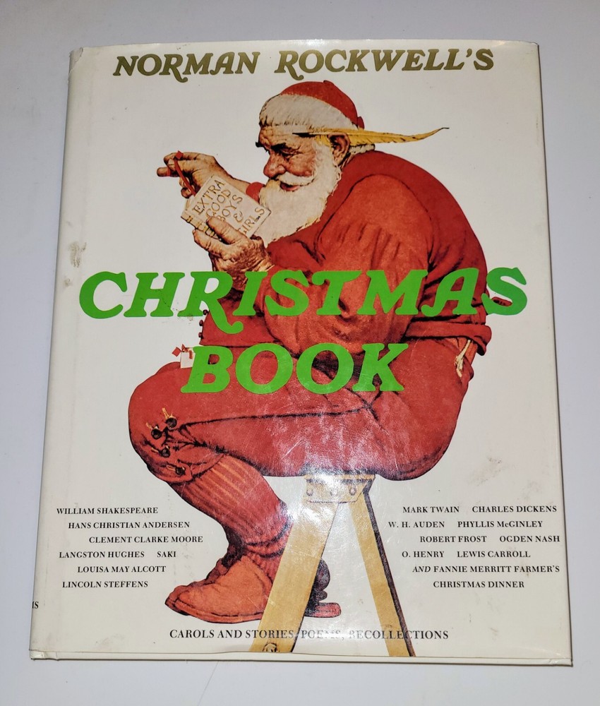 Norman Rockwell's Christmas Book 1977 Vintage Hardcover HC with Dust Cover