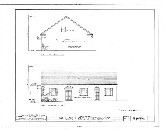 HABS PA,15-BIRM,1- (sheet 3 of 5) - Birmingham Friends Meetinghouse, Birmingham