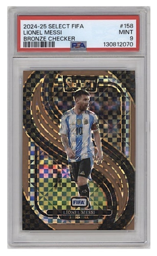 Panini Select FIFA Lionel Messi Mezzanine #158 Bronze Checker /75 PSA 9