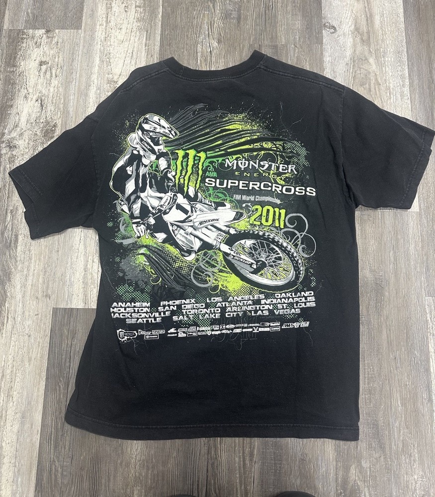 Monster Energy Shift Racing Yamaha MX Tee Supercross Y2K Style Grunge