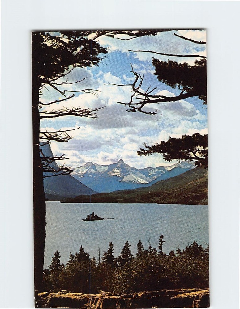 Postcard St. Mary Lake & Wild Goose Island Glacier National Park Montana USA