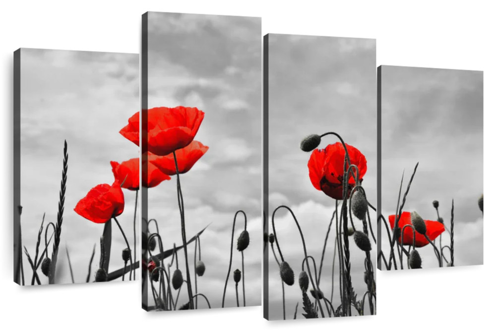 Pop Red Poppies Wall Art