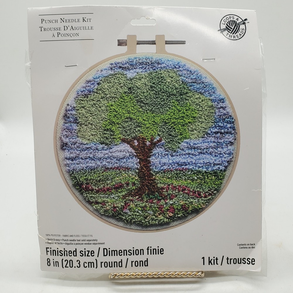 Tree Punch Needle Kit by Loops & Threads Crafting Needlework Fiber Art NO TOOL