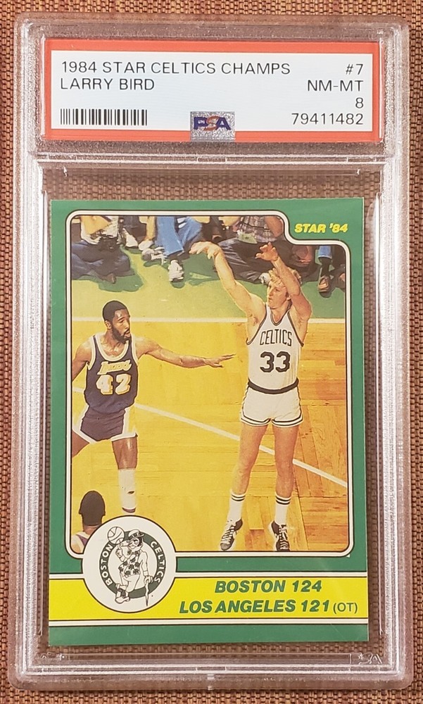 1984 Star Celtics Champs #7 Larry Bird Boston Original Basketball Card PSA 8 POP