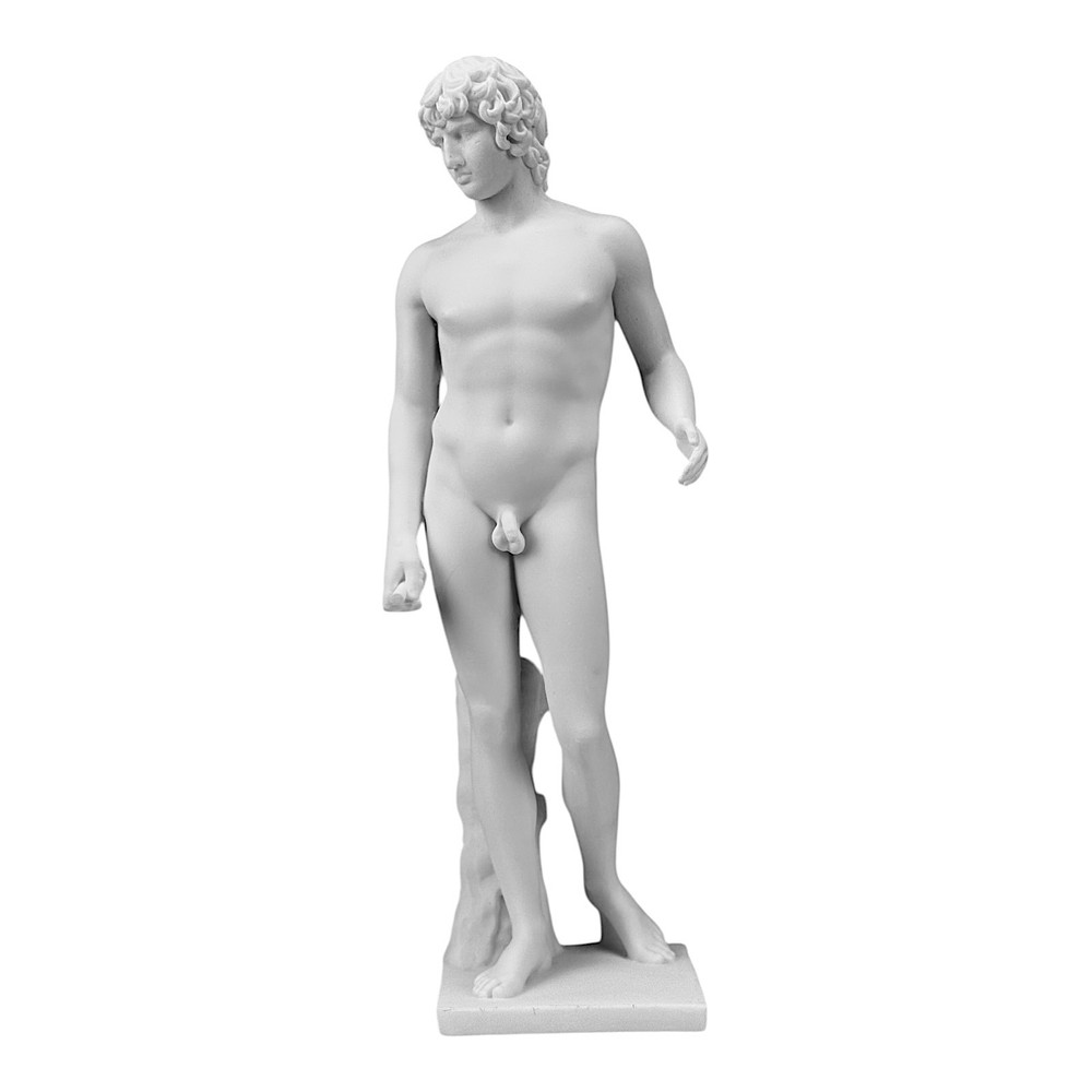 Antinous Greek Cast Marble Statue of Hadrians Lover 11.8 Inches