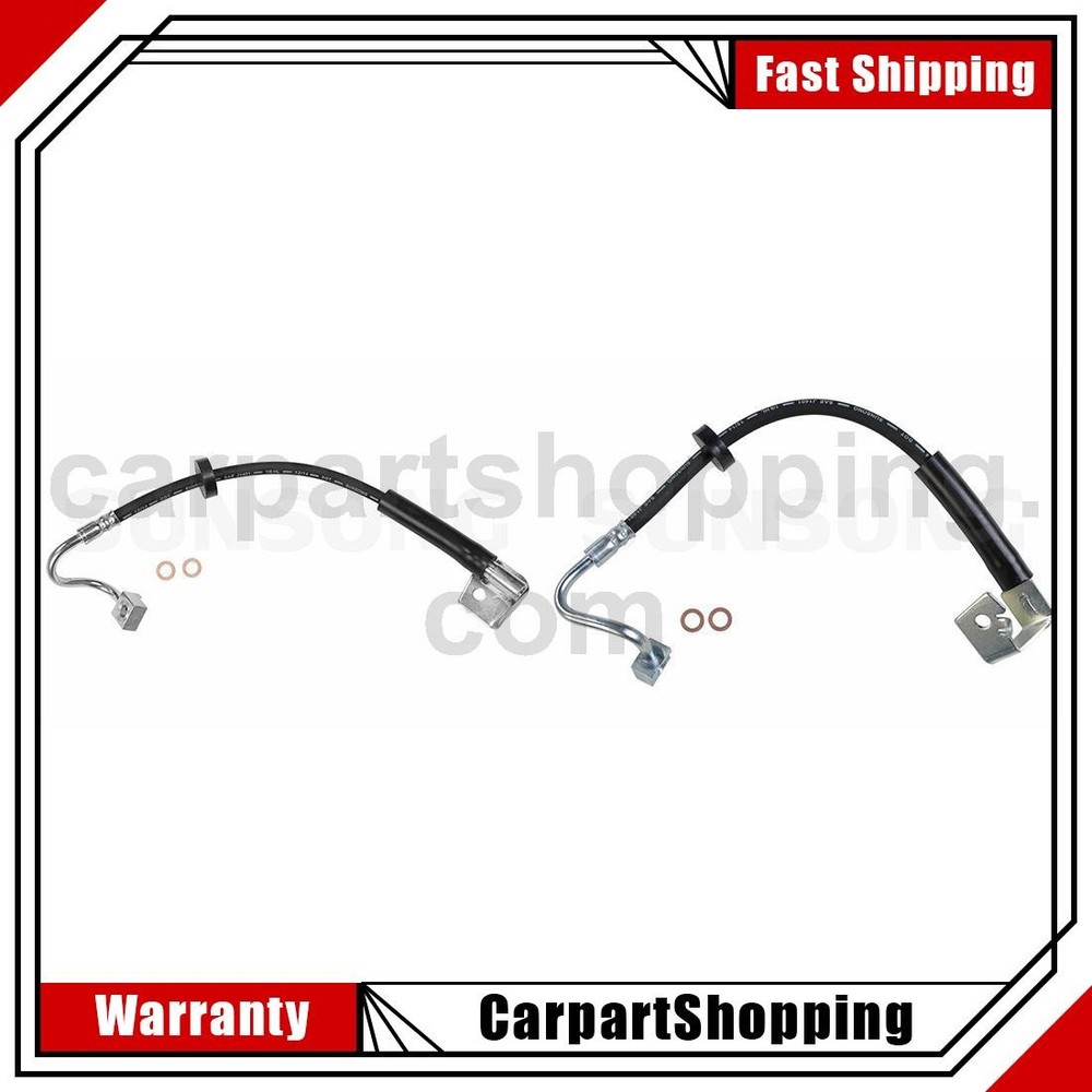 2 Sunsong Brake Hydraulic Hose Front Brake Line For Ford Crown Victoria
