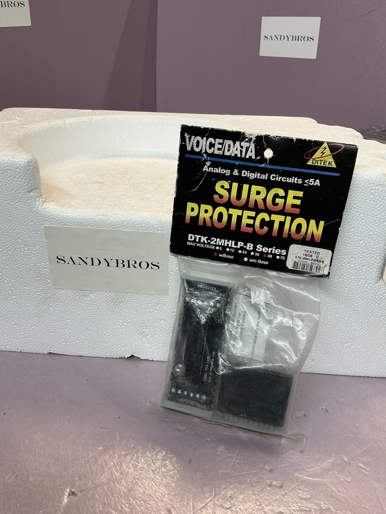 DTK-2MHLP48BWB DITEK Surge Protection 48v Modular Alarm Panel Protector & Base