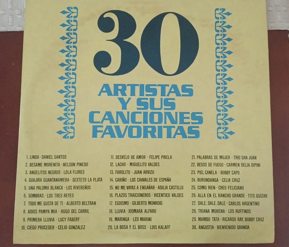 30 Artistas Y Sus Canciones Favoritas Vol II LP Vinyl San Juan Records Latin