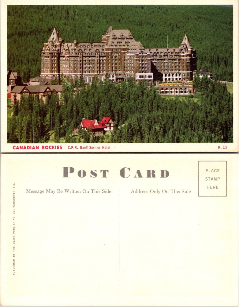 Banff Springs Hotel Canadian Rockies Alberta Canada Postcard