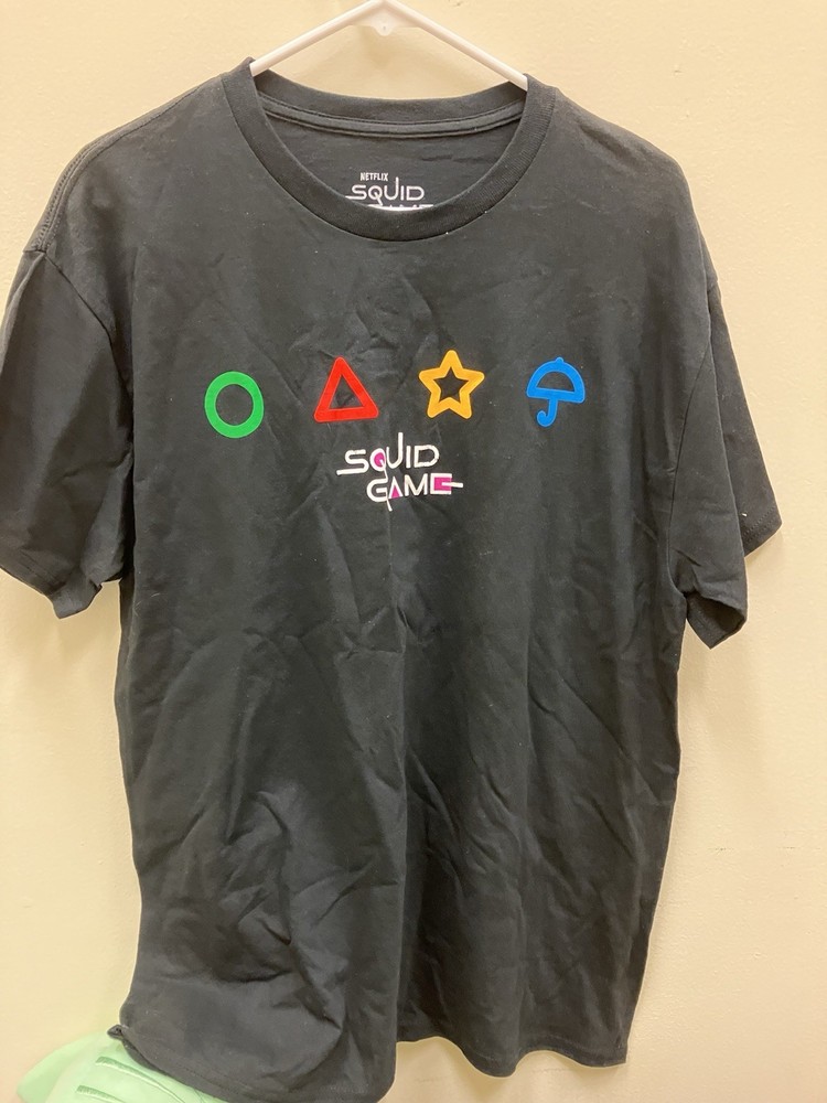 *OFFICIAL* Squid Game Black Shirt Size Large Netflix Korean Drama