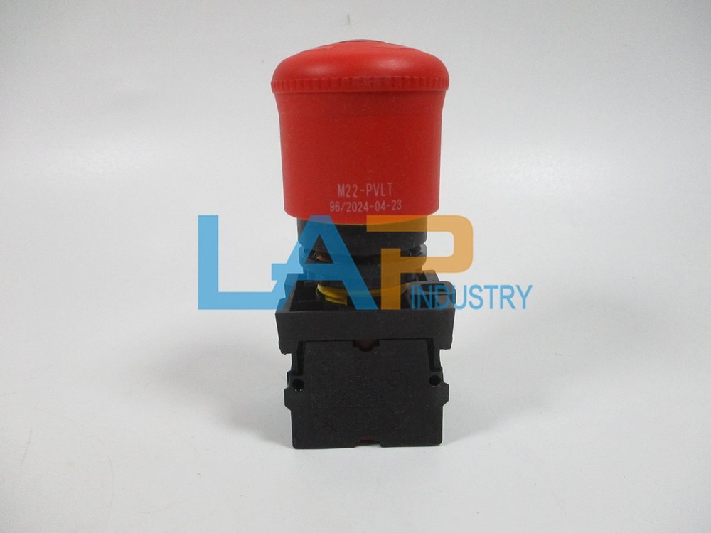 1Pcs New Rotary reset switch with light M22-PVLT/K02/LED-R 2 normally closed