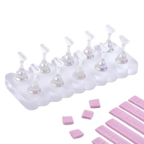 1 Set Nail Stand for Press on, Big Wave-shaped Acrylic Nail Holder for