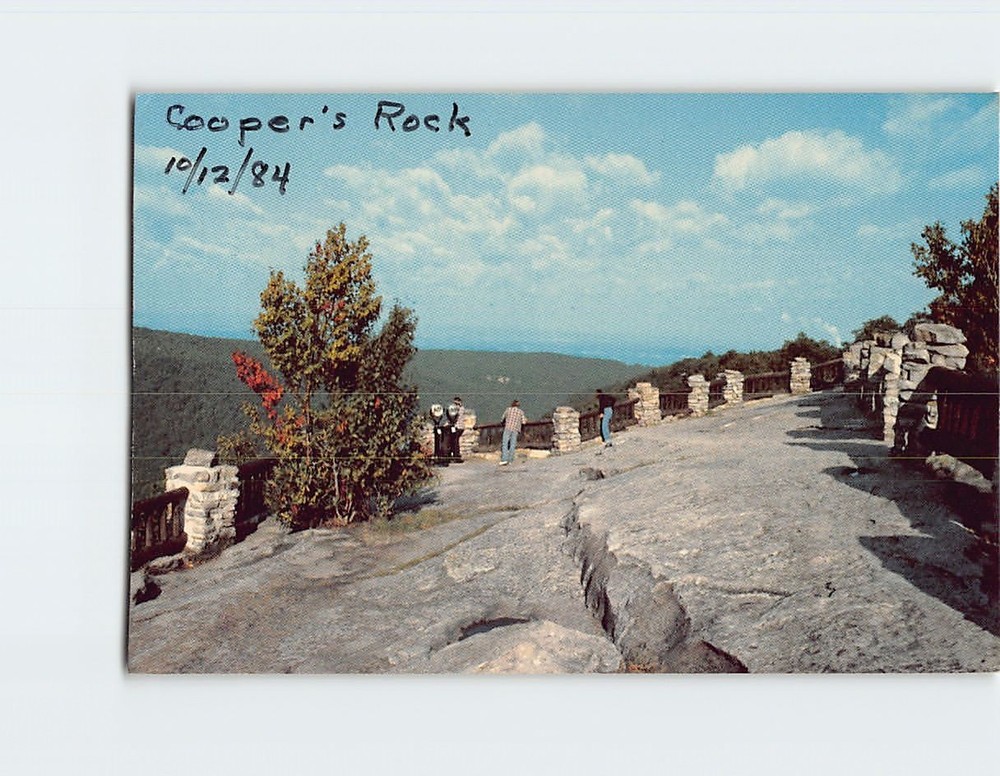 Postcard Safety Wall And Observation Area Coopers Rock West Virginia USA