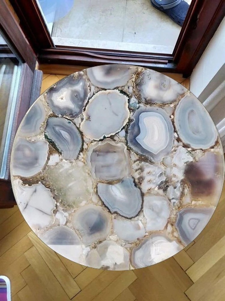12x12 Agate Stone Table Top for Coffee Center or Side Table