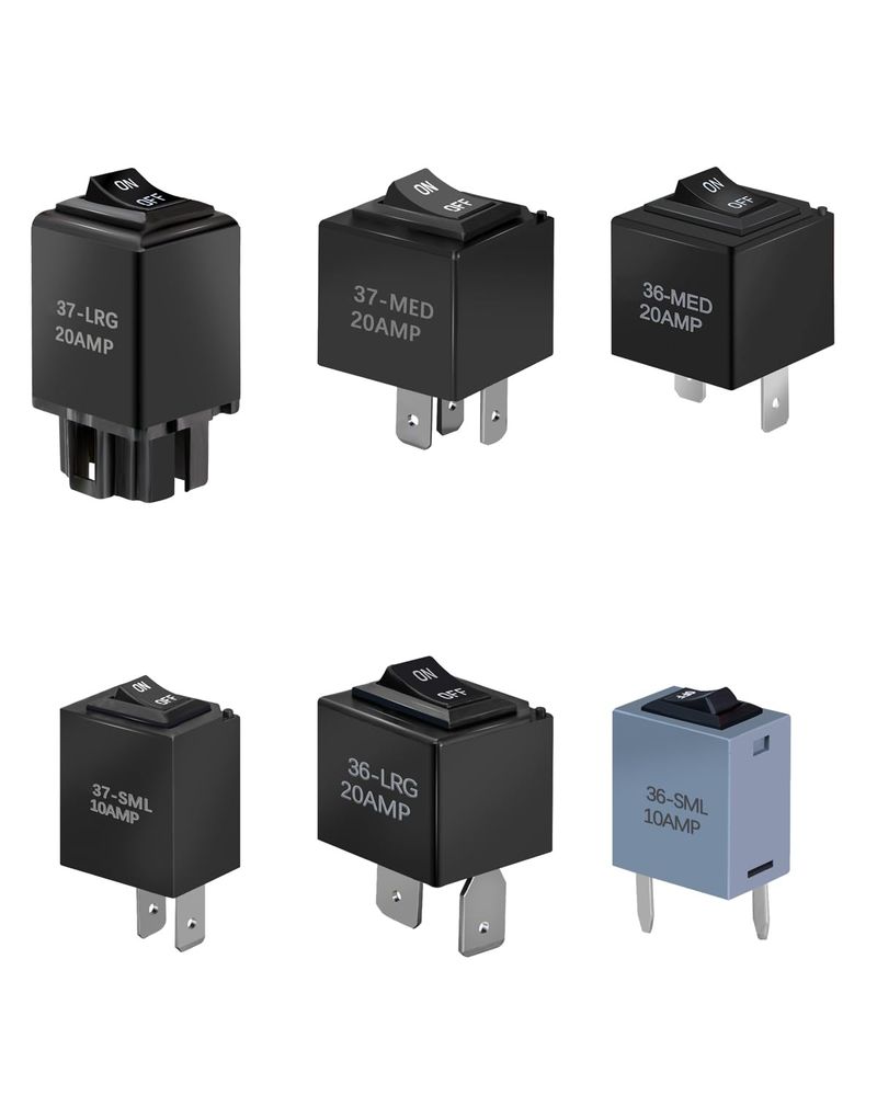 9038 Relay Bypass Switch Relay Tester Relay Bypass Switch Kit 6-Pack Black