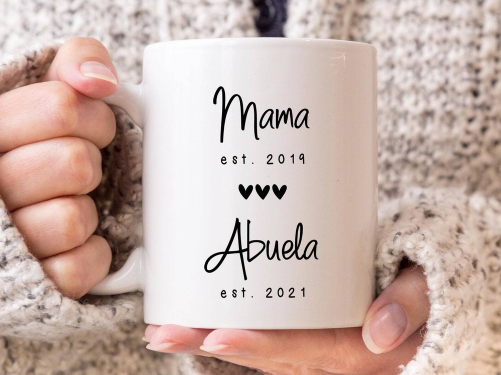 New Abuela Coffee Mug Pregnancy Announcement Coffee Mug Custom Gift To Announce-image
