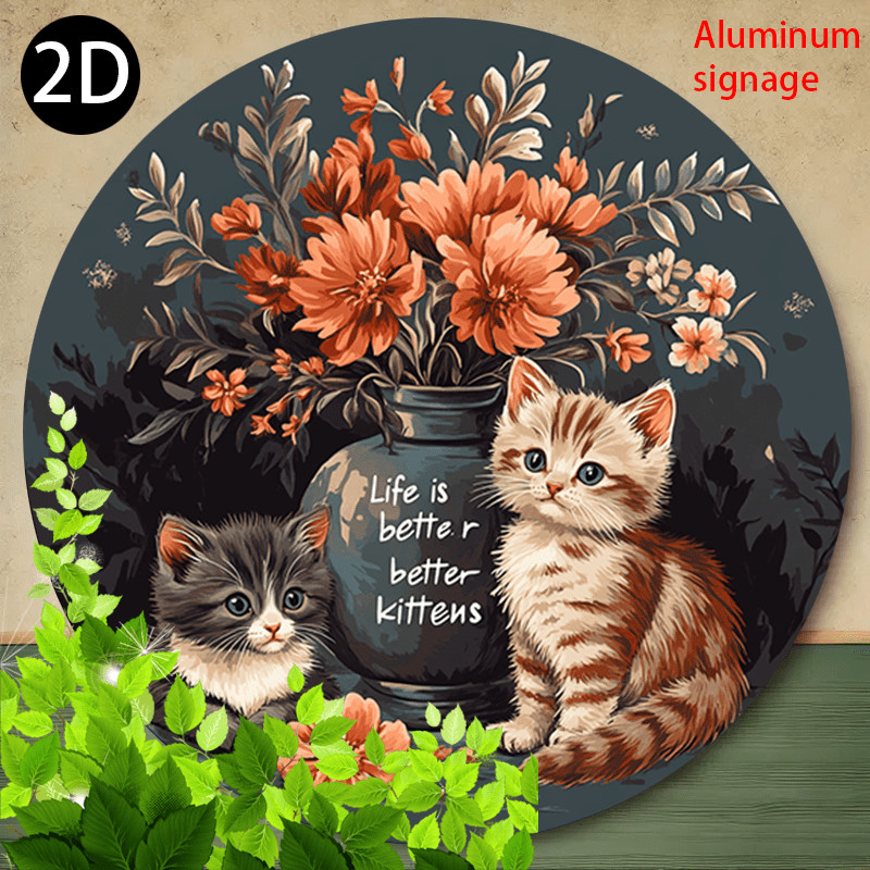 Garden Butterfly Theme Round Sign - 8