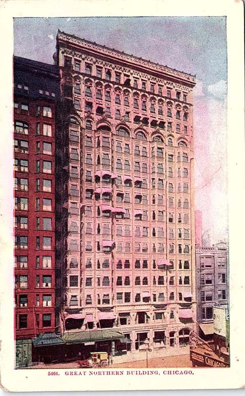 Postcard BUILDING SCENE Chicago Illinois IL m/09 AI6383