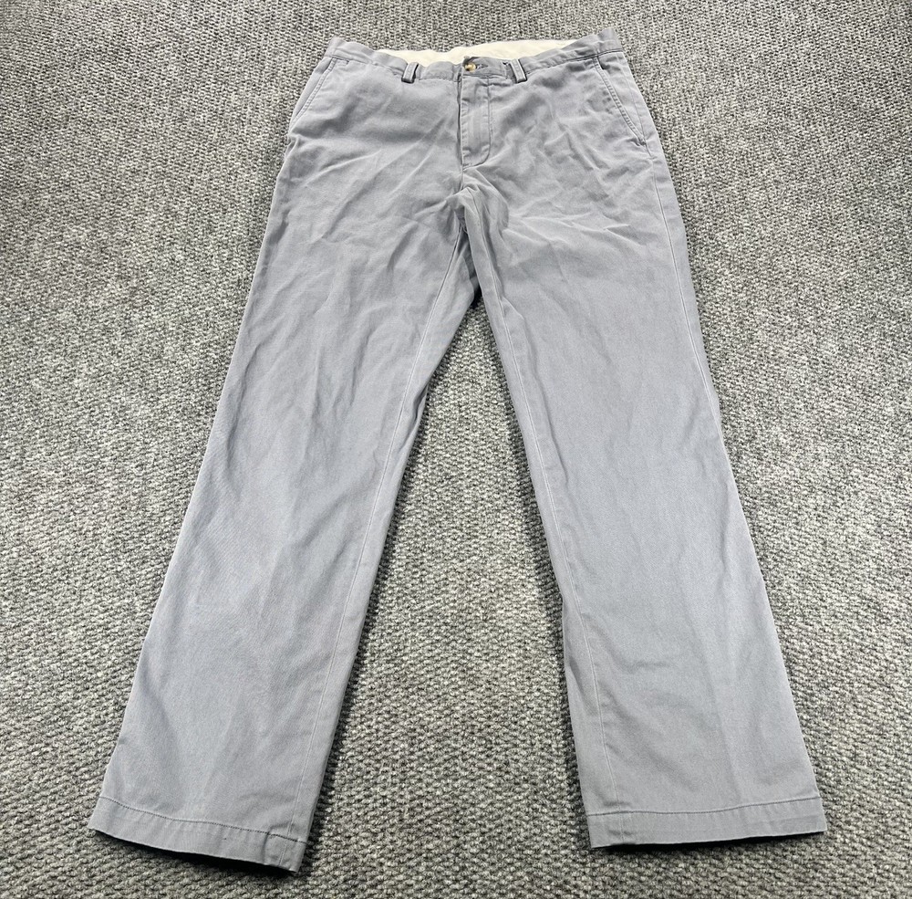 Polo Ralph Lauren Chino Pants 33x32 Gray Blue  Classic Fit Cotton Casual