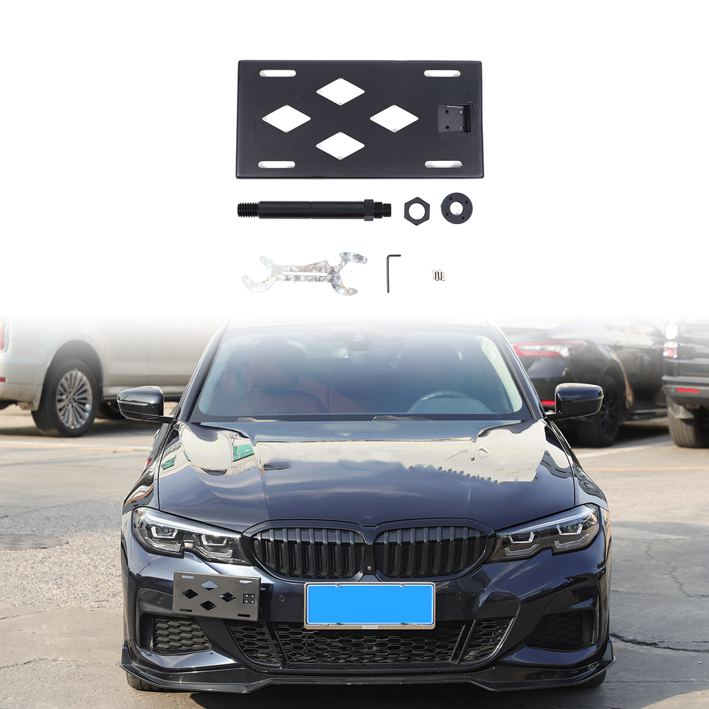 BMW 3 Series 2020+ Front Bumper Tow Hook License Plate Mount Bracket
