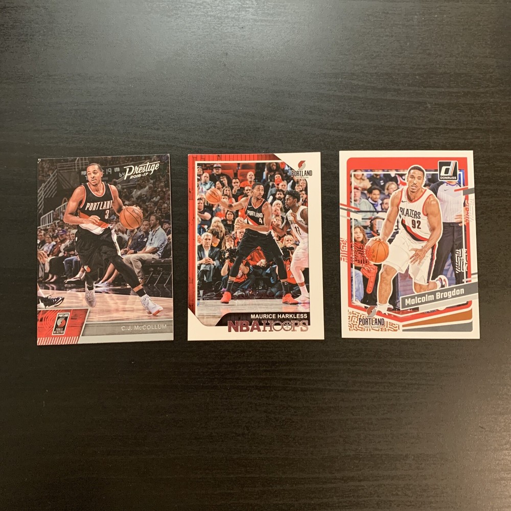 3 Card Portland Trail Blazers Lot VG NBA Basketball