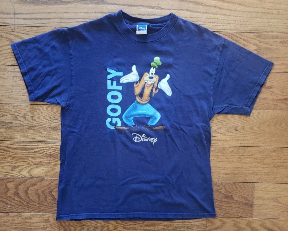 Vintage Goofy Disney Designs 90s Blue T-Shirt Large Made in USA