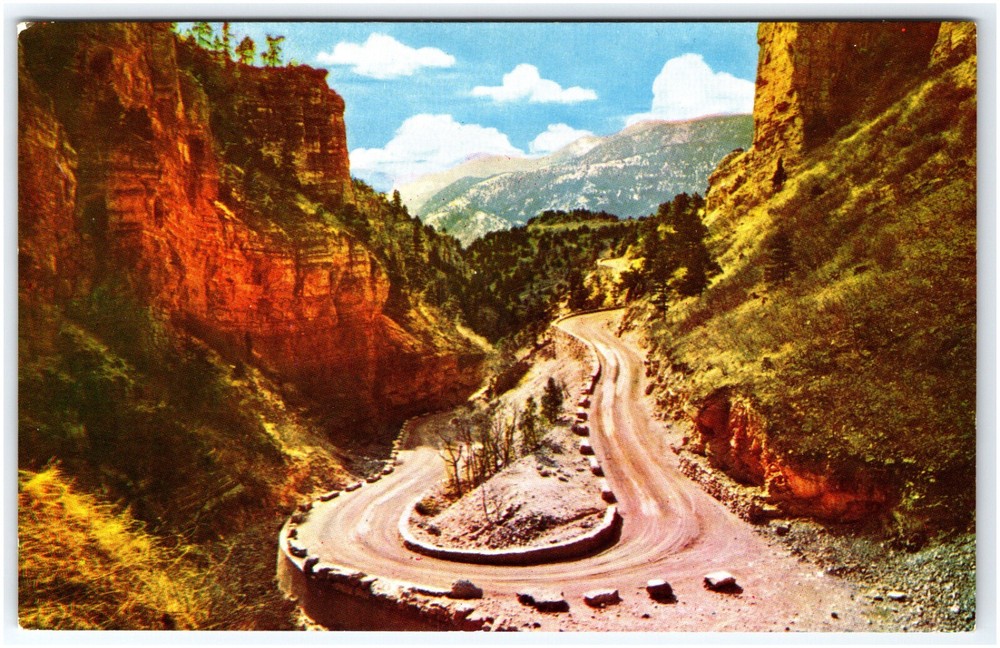 Temple Drive Cave Of The Winds Manitou Springs Colorado Vtg Postcard