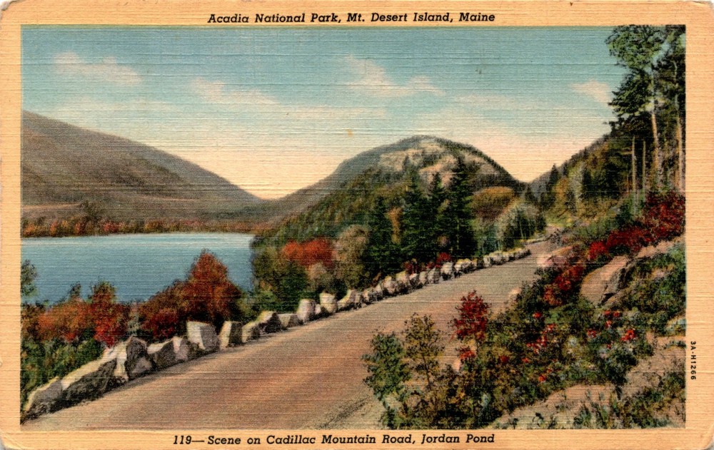 Acadia National Park, Mt. Desert Island, Maine, Cadillac Mountain Postcard-image