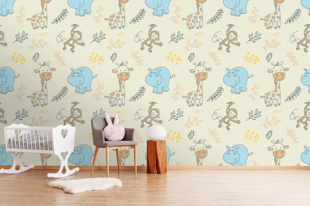 3D Hand-drawn Animal Pattern Wall Murals Wallpaper Murals Wall Sticker