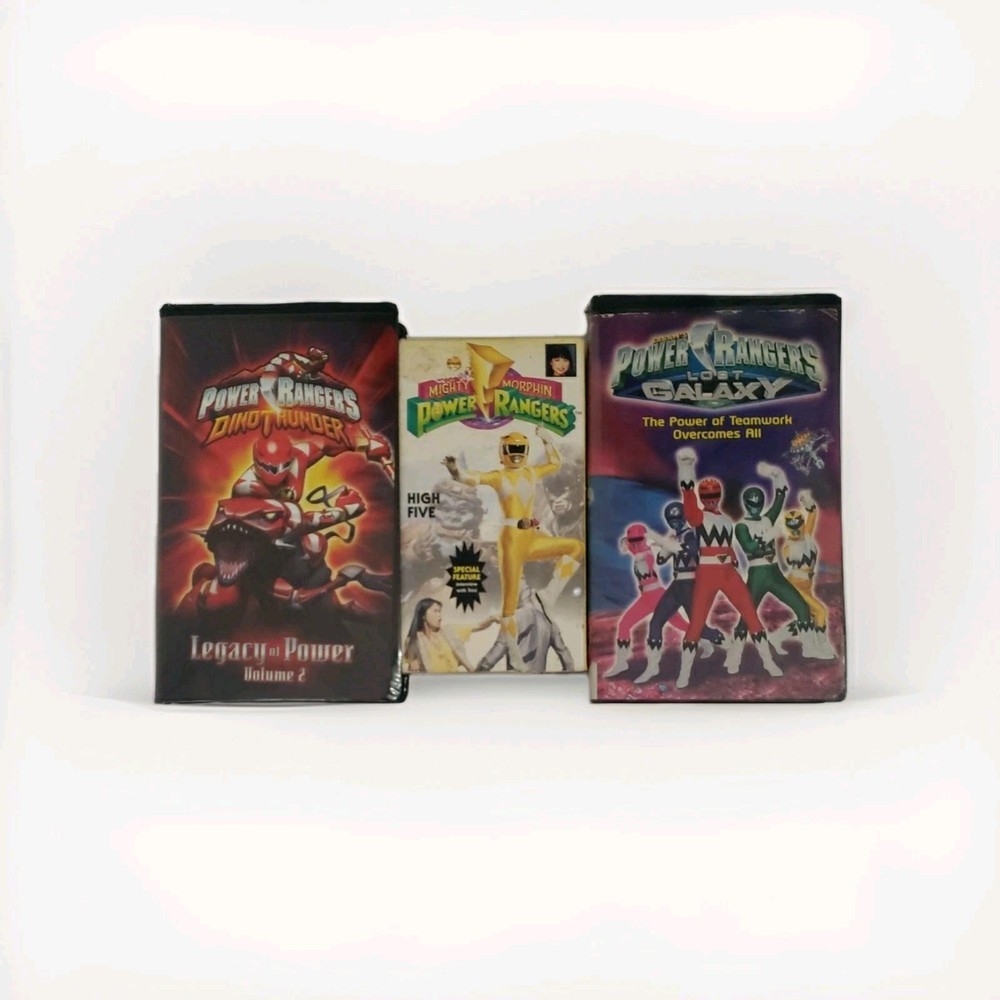 Power Rangers VHS Bundle Lot Dino Thunder Vol 2 High Five Yellow Lost Galaxy