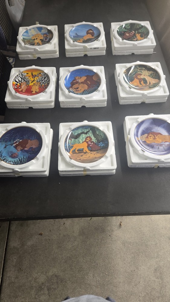 Disney’s The Lion King Bradford Exchange Collector Plates Set of 9