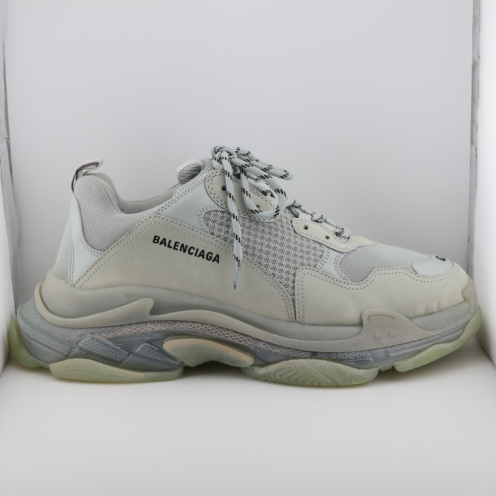 READ Balenciaga Triple S Pearl Grey Clear Sole 541624 W0901 1705 US 14 EU 47