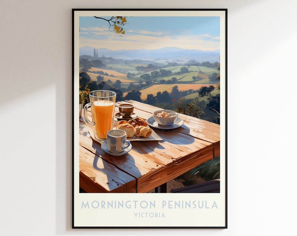 Mornington Peninsula Travel Print Melbourne Print Australia Home Decor Retro