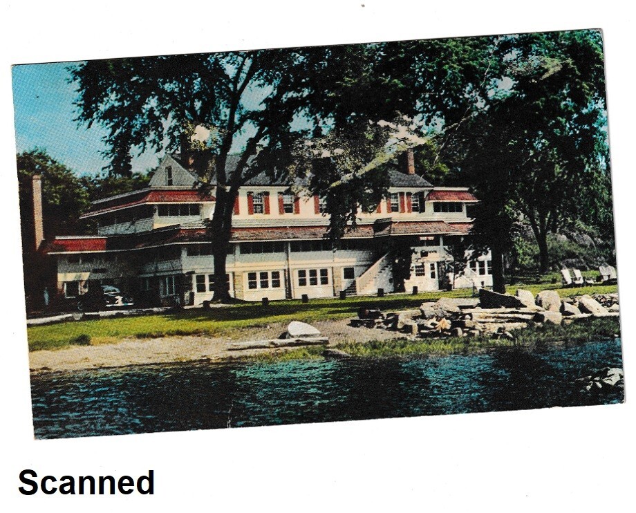 CT Postcard Ferry Tavern Hotel Old Lyme Connecticut Vintage Partial Obscured